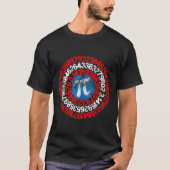 Kapitein Pi Superheld Wiskunde Nerd Geek T-shirt (Voorkant)