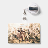 Kapitein, Pirate Blackbeard, Queen Anne's Revenge Badge (Achterkant met uittrekbare clip)