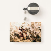 Kapitein, Pirate Blackbeard, Queen Anne's Revenge Badge (Achterkant met intrekbare)