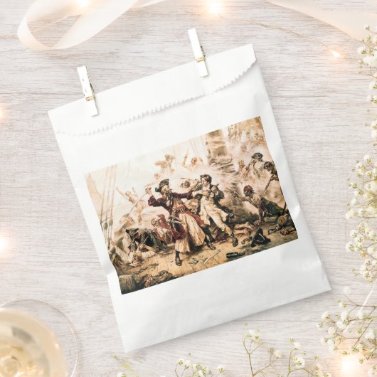 Kapitein, Pirate Blackbeard, Queen Anne's Revenge Bedankzakje (Geknipt)