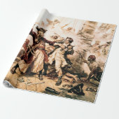 Kapitein, Pirate Blackbeard, Queen Anne's Revenge Cadeaupapier (Uitgerold)