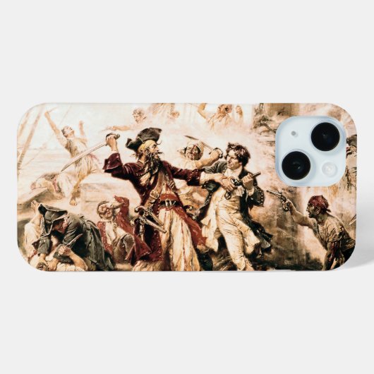 Kapitein, Pirate Blackbeard, Queen Anne's Revenge Case-Mate iPhone Case (Achterkant (horizontaal))