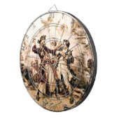 Kapitein, Pirate Blackbeard, Queen Anne's Revenge Dartbord (Voorkant Rechts)