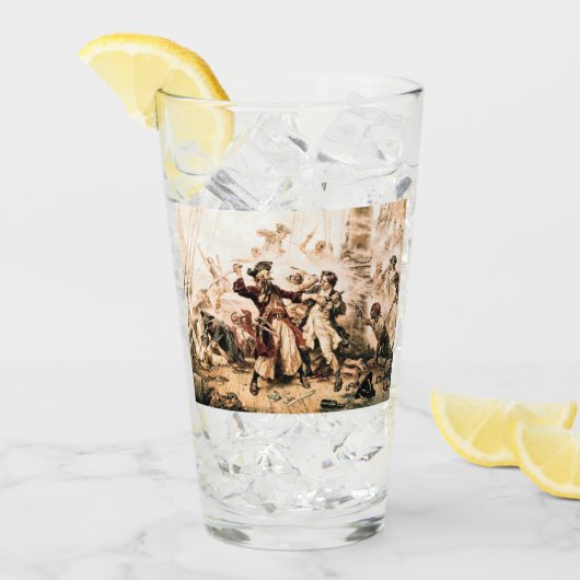 Kapitein, Pirate Blackbeard, Queen Anne's Revenge Glas (Voorkant ijs)