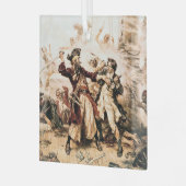 Kapitein, Pirate Blackbeard, Queen Anne's Revenge Glas Ornament (Voorkant links)