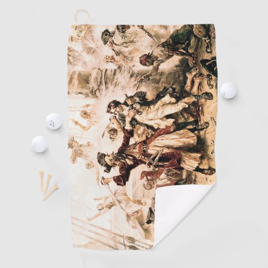 Kapitein, Pirate Blackbeard, Queen Anne's Revenge Golfhanddoek (Insitu)