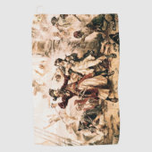 Kapitein, Pirate Blackbeard, Queen Anne's Revenge Golfhanddoek (Voorkant)