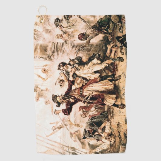 Kapitein, Pirate Blackbeard, Queen Anne's Revenge Golfhanddoek (Voorkant)