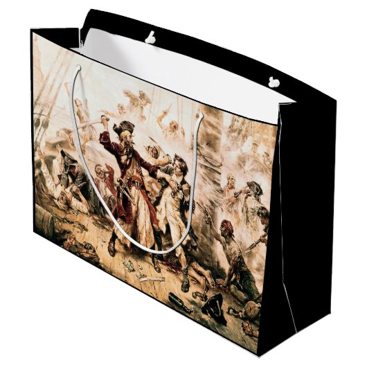 Kapitein, Pirate Blackbeard, Queen Anne's Revenge Groot Cadeauzakje (Achterkant Gekanteld)