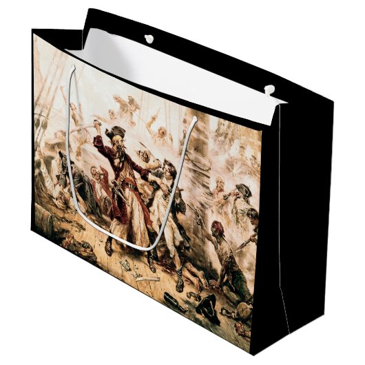 Kapitein, Pirate Blackbeard, Queen Anne's Revenge Groot Cadeauzakje (Voorkant Gekanteld)