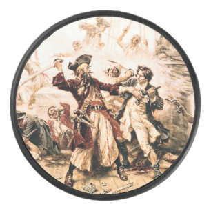 Kapitein, Pirate Blackbeard, Queen Anne's Revenge Hockey Puck