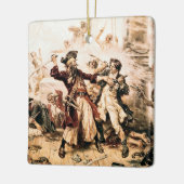 Kapitein, Pirate Blackbeard, Queen Anne's Revenge Keramisch Ornament (Links)