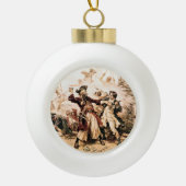 Kapitein, Pirate Blackbeard, Queen Anne's Revenge Keramische Bal Ornament (Voorkant)