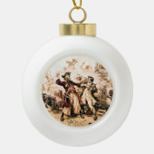 Kapitein, Pirate Blackbeard, Queen Anne's Revenge Keramische Bal Ornament (Voorkant)