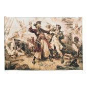 Kapitein, Pirate Blackbeard, Queen Anne's Revenge Kussensloop (Achterkant-Rechts)