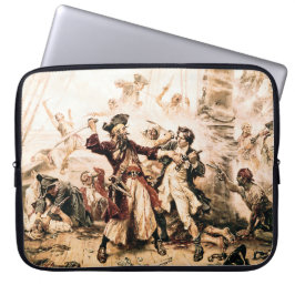 Kapitein, Pirate Blackbeard, Queen Anne's Revenge Laptop Sleeve