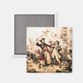 Kapitein, Pirate Blackbeard, Queen Anne's Revenge Magneet (Voorkant / Achterkant)