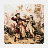 Kapitein, Pirate Blackbeard, Queen Anne's Revenge Metalen Ornament (Achterkant)