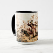 Kapitein, Pirate Blackbeard, Queen Anne's Revenge Mok (Voorkant links)