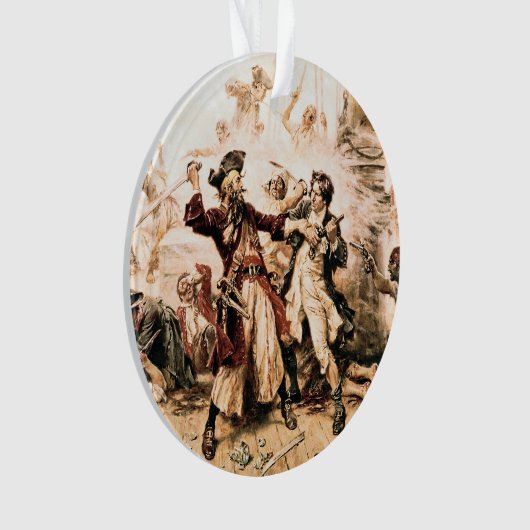 Kapitein, Pirate Blackbeard, Queen Anne's Revenge Ornament (voorkant)