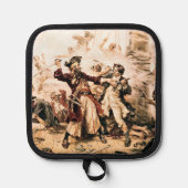 Kapitein, Pirate Blackbeard, Queen Anne's Revenge Pannenlap (Voorkant)