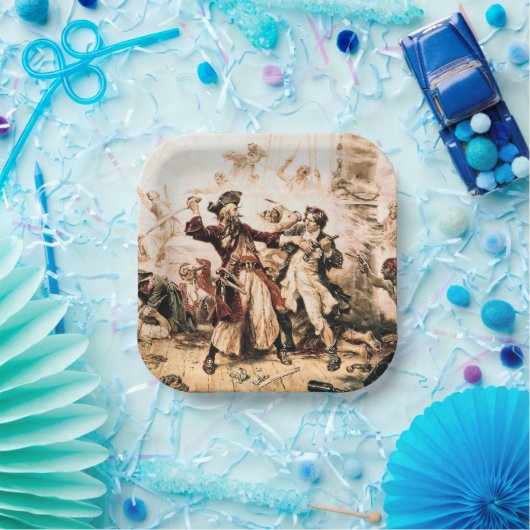 Kapitein, Pirate Blackbeard, Queen Anne's Revenge Papieren Bordje (Feest)