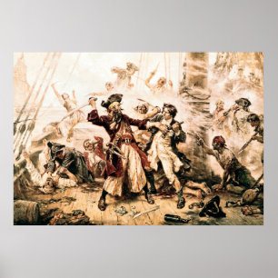Kapitein, Pirate Blackbeard, Queen Anne's Revenge Poster