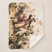 Kapitein, Pirate Blackbeard, Queen Anne's Revenge Sherpa Deken (Voorkant)