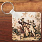 Kapitein, Pirate Blackbeard, Queen Anne's Revenge Sleutelhanger (Voorkant)
