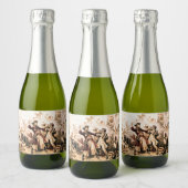 Kapitein, Pirate Blackbeard, Queen Anne's Revenge Sparkling Wijnetiket (Flessen)