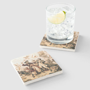 Kapitein, Pirate Blackbeard, Queen Anne's Revenge Stenen Onderzetter