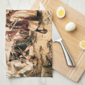 Kapitein, Pirate Blackbeard, Queen Anne's Revenge Theedoek (Quarter Fold)