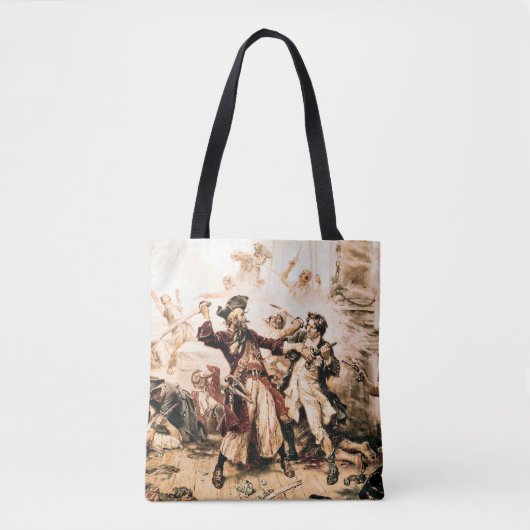 Kapitein, Pirate Blackbeard, Queen Anne's Revenge Tote Bag (Voorkant)
