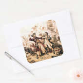 Kapitein, Pirate Blackbeard, Queen Anne's Revenge Vierkante Sticker (Envelop)