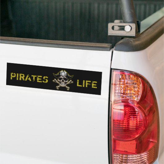 Kapitein Pirate Legend Black Bumpersticker (Op Truck)