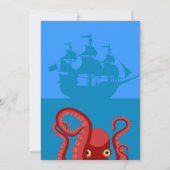 Kapitein Pirate met partners op een feestje Kaart (Achterkant)