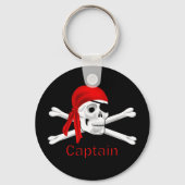 Kapitein Pirate Skull & Crossbones Sleutelhanger 2 (Voorkant)