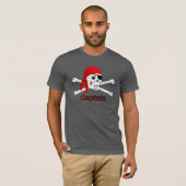 Kapitein Pirate Skull en Botten Mannen T-shirt (Voorkant volledig)