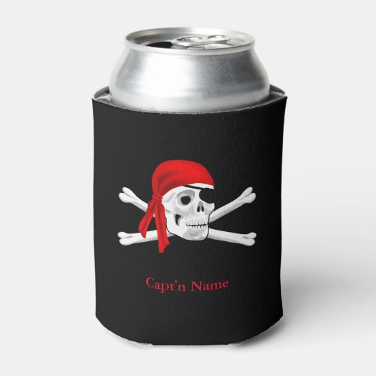 Kapitein Pirates Custom Pirate Koelbox Blikjeskoeler (Blikje Voorkant)