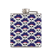 Kapitein & Pirates schedel, piratenvlag/schat Heupfles (Achterkant)