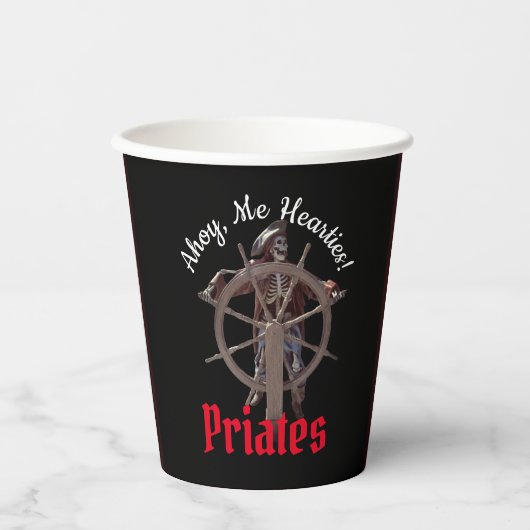 Kapitein Pirates-skeleton Papieren Bekers (Voorkant)