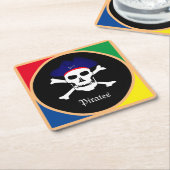 Kapitein & Pirates-vlag - Schaaleiland/partij Kartonnen Onderzetters (Schuin)