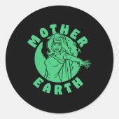Kapitein Planeet en de Planeteers Earth Day Moeder Ronde Sticker (Voorkant)
