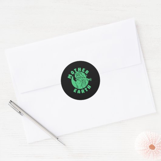 Kapitein Planeet en de Planeteers Earth Day Moeder Ronde Sticker (Envelop)
