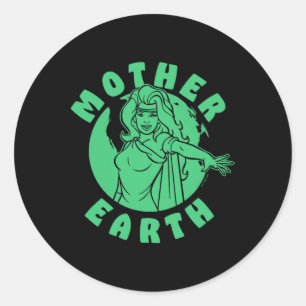 Kapitein Planeet en de Planeteers Earth Day Moeder Ronde Sticker