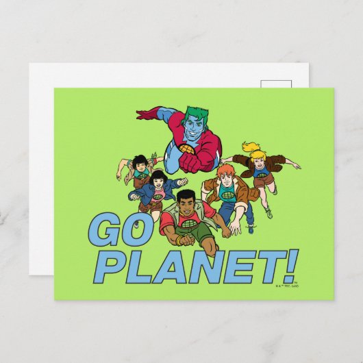Kapitein Planet en de Planeteers - Ga Planet! Briefkaart (Voorkant / Achterkant)