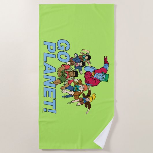 Kapitein Planet en de Planeteers - Ga Planet! Strandlaken (Voorkant)