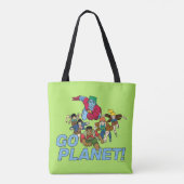 Kapitein Planet en de Planeteers - Ga Planet! Tote Bag (Achterkant)