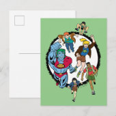 Kapitein Planet en Planeteers Circle Graphic Briefkaart (Voorkant / Achterkant)