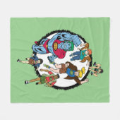 Kapitein Planet en Planeteers Circle Graphic Fleece Deken (Voorkant (Horizontaal))